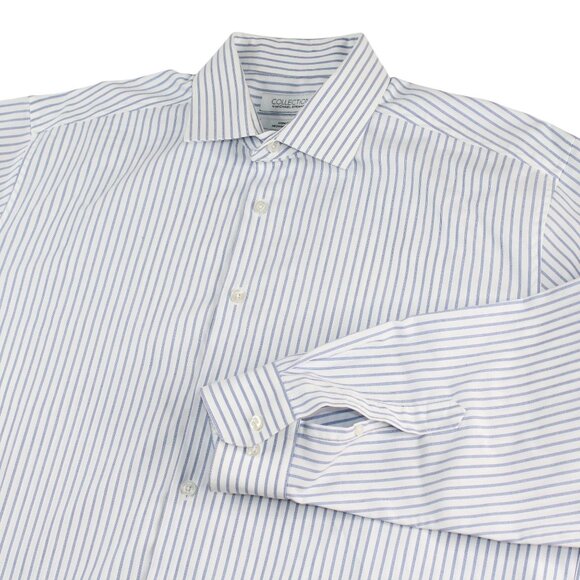 Michael Strahan Collection 17.5 34/35 Wrinkle Free Mech Stretch Dress Shirt - Picture 1 of 13